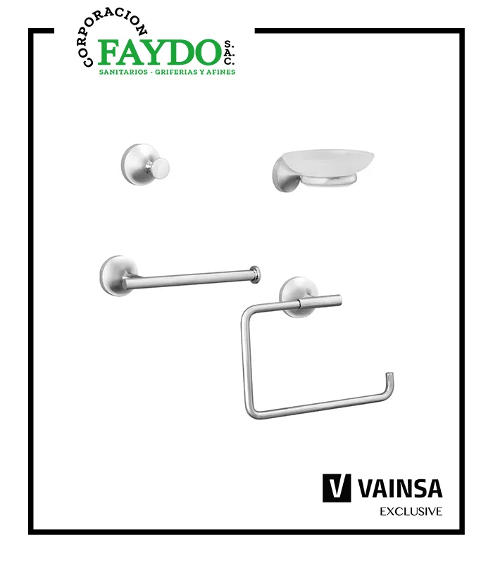 Kit De Accesorios Para Baño 4 Piezas Romantik Vainsa