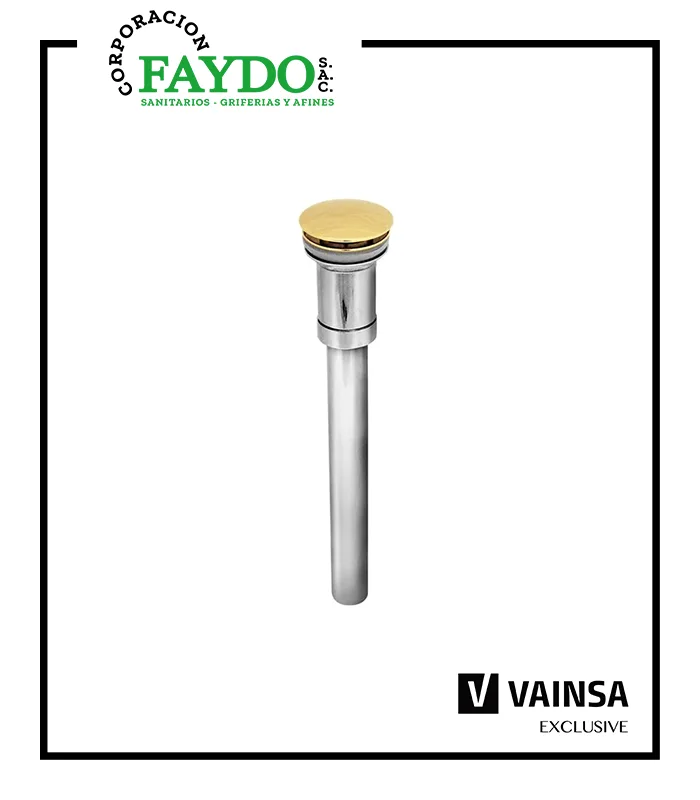 Desague Para Lavatorio Tipo Push Gold Vainsa