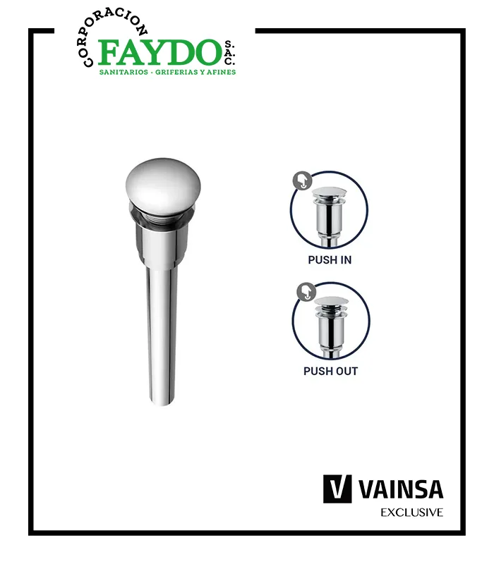 Desague Para Lavatorio Tipo Push Universal Vainsa