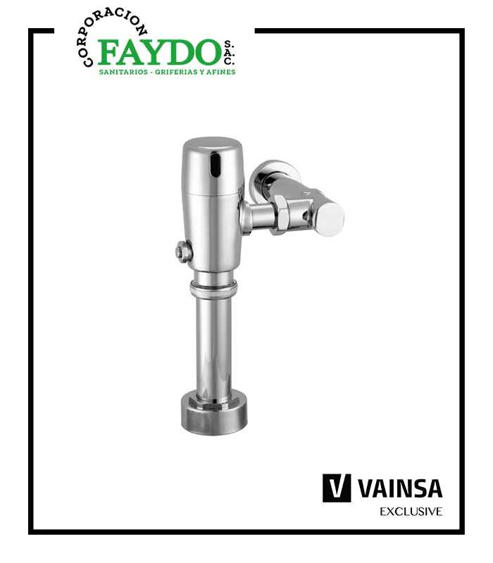 Fluxometro Electronico Con Manija A Bateria Para Inodoro De 4.8 Litros Vainsa