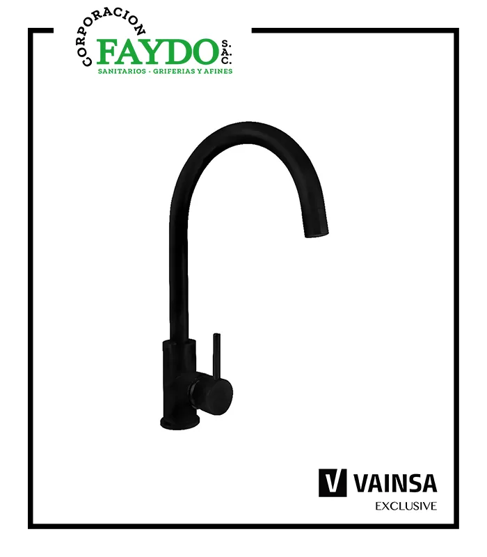 Mezcladora Para Lavadero Bali Black Vainsa