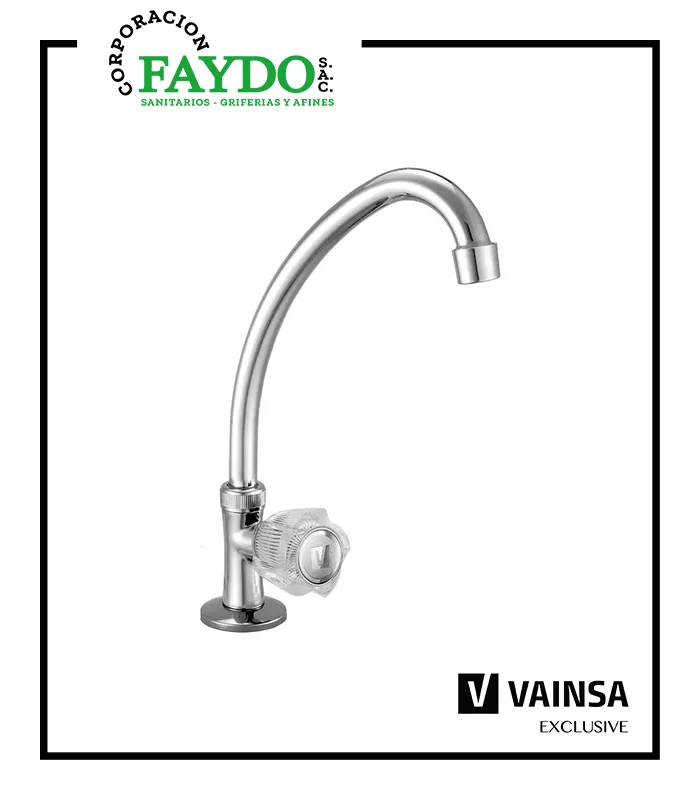 Llave Para Lavadero Al Mueble Pico L Cristal Vainsa
