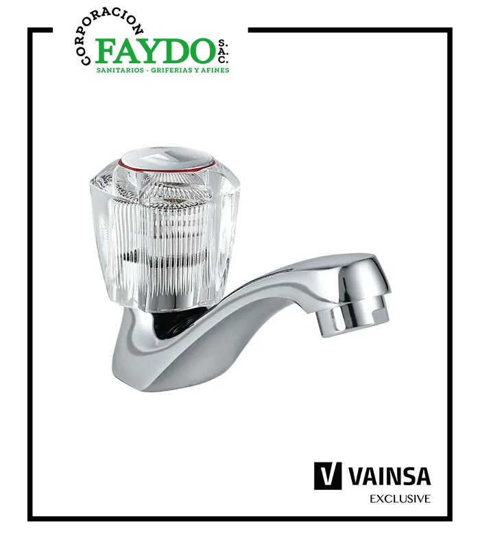 Llave Para Lavatorio Cristal Vainsa