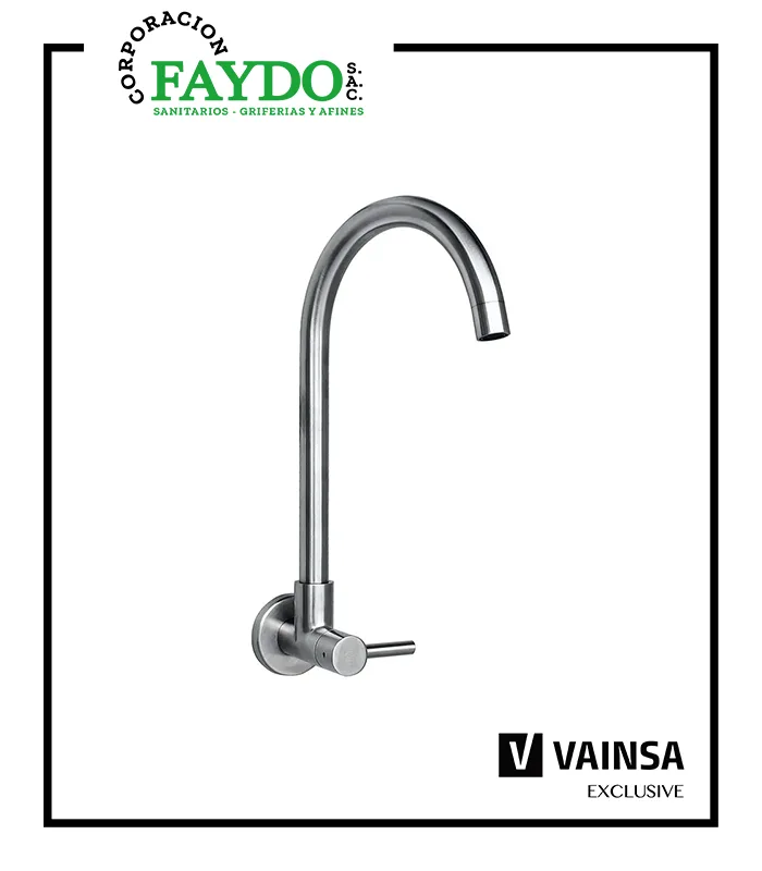 Llave Para Lavadero A La Pared Pico Al Inox Vainsallave Para Lavadero A La Pared Pico Al Inox Vainsa