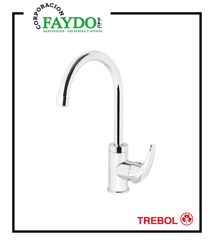 Mezcladora Monocomando Para Cocina Aura Trebol