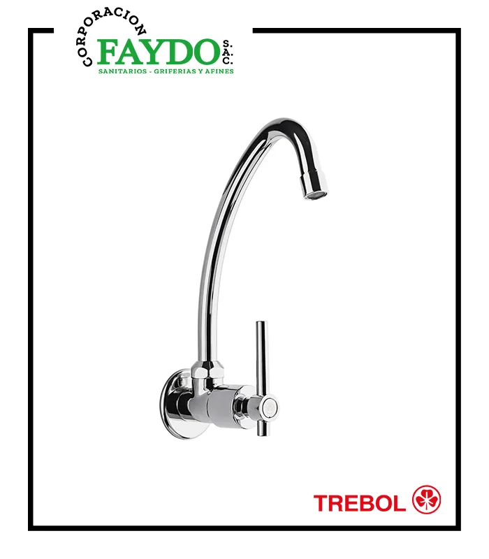 Llave De 1/2″ De Cocina A La Pared Calvin Trebol