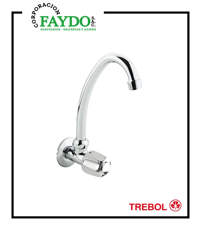 Llave De 1/2″ Cocina A La Pared Grazia Trebol