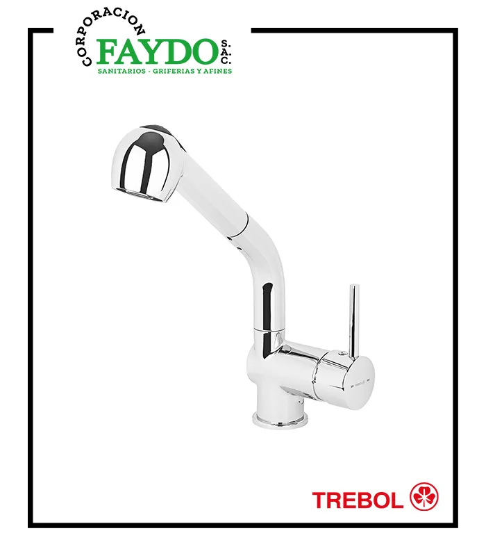 Monocomando Cocina Pico Extraíble Thunder Trebol