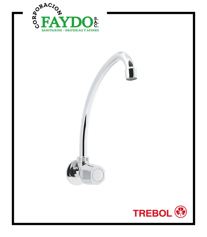 Llave De 1/2″ Para Cocina A La Pared Saona Trebol