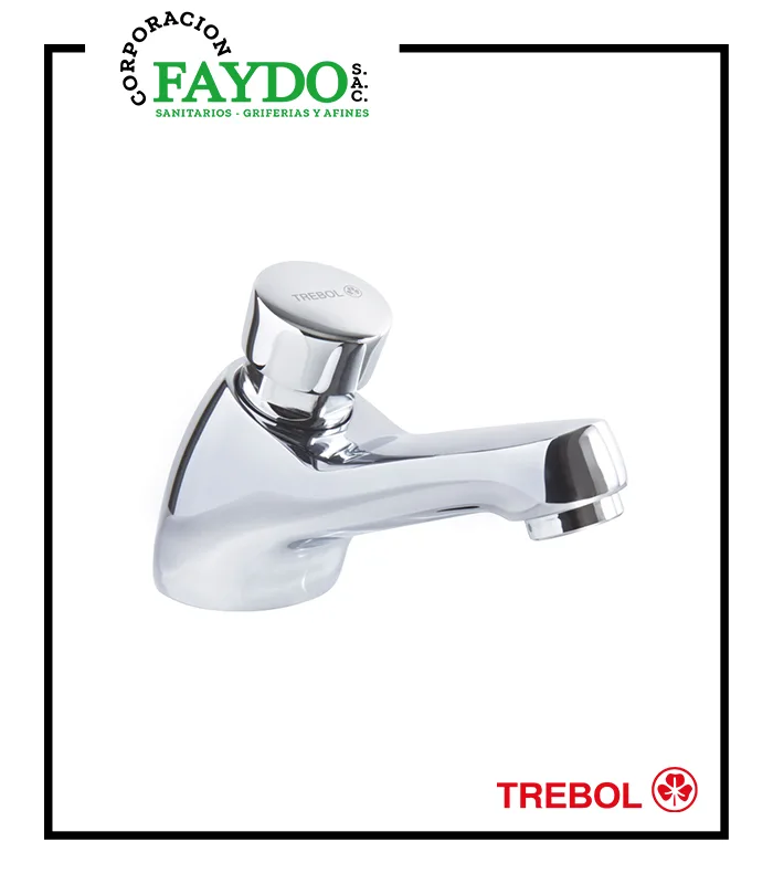 Llave Temporizada 1/2″ Para Lavatorio Trebol