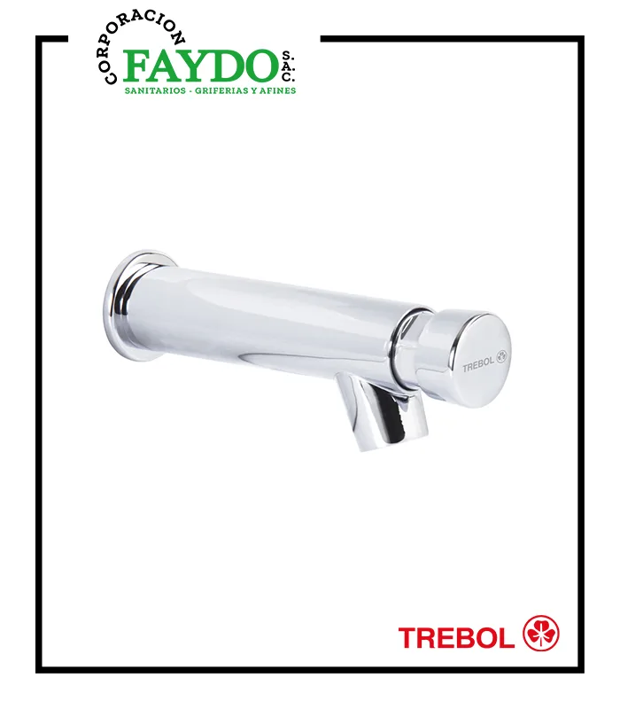 Llave Temporizada Minimalista Larga Pared Para Lavatorio Trebol