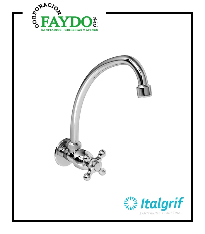 Llave Para Lavadero A La Pared Acapulco Italgrif