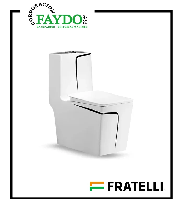 Inodoro One Piece Minimalista Blanco 8295 Fratelli