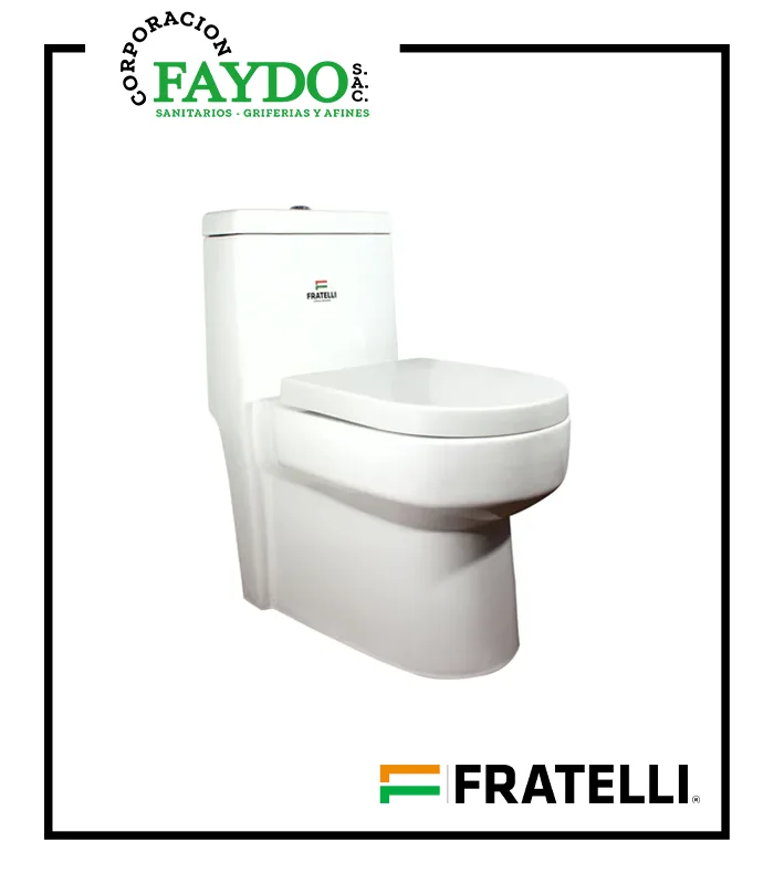 Inodoro One Piece Minimalista Blanco 8629 Fratelli