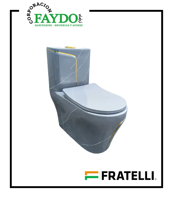 Inodoro One Piece Minimalista Gris 8676Mggl Fratelli