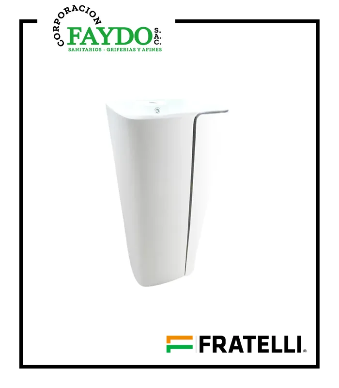 Lavatorio Pedestal Minimalista Blanco 8802-Bl Fratelli