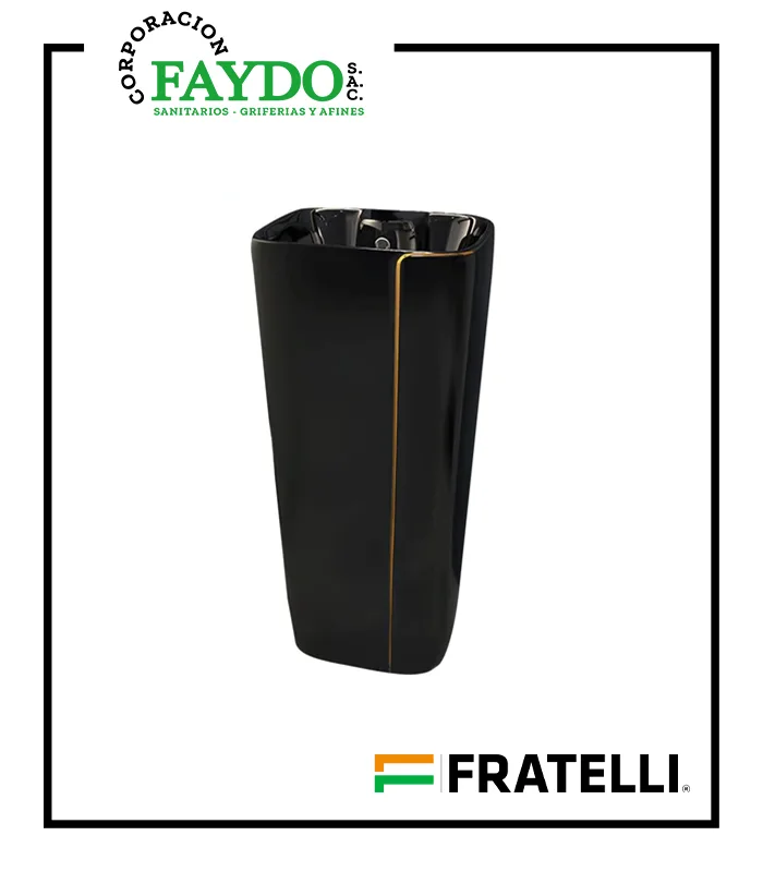 Lavatorio Pedestal Minimalista Negro 8802-Bgl Fratelli