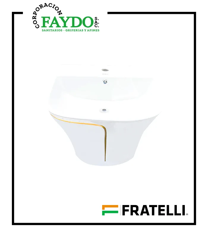 Lavatorio Semipedestal Minimalista Blanco 866Gl Fratelli